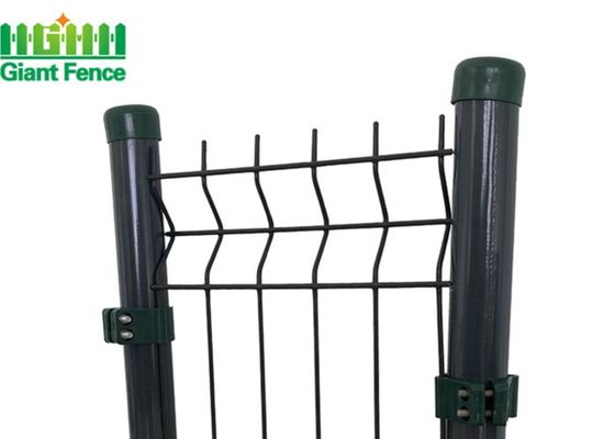 El PVC redondo del poste cubrió V curvado 3d Mesh Security Fencing