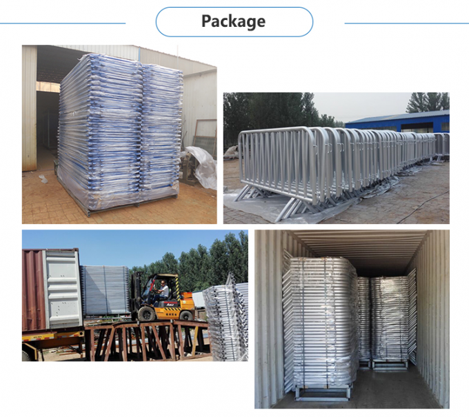 Cercas de perímetro temporal 3D / cercas de barreras de multitudes 2.4 x 2.95m 6