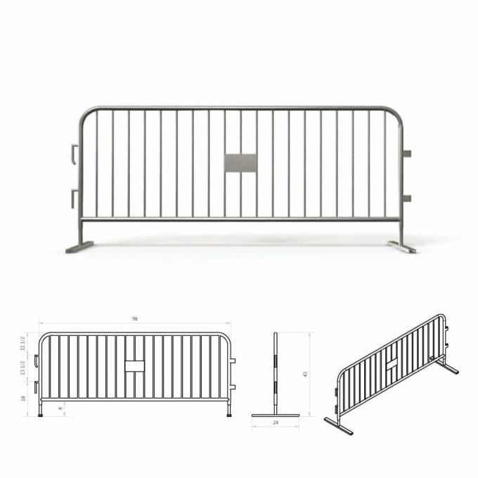 Barricadas de acero galvanizado de trabajo pesado Concierto Bajo mantenimiento 11