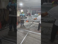 El proceso de soldadura de la valla de eslabones de cadena es así