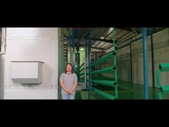 poste cuadrado revestido de polvo