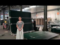 Embalaje de valla de malla anti-escalada con barra plana y poste cuadrado