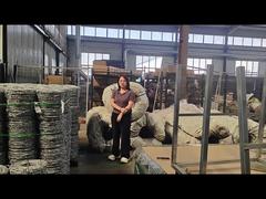 Embalaje de alambre de púas en la parte superior de una valla anti-escalada