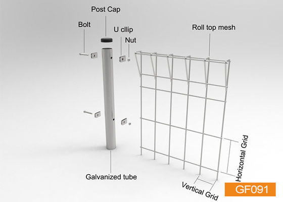calidad  Roll Top Welded Wire Garden Fence Fábrica