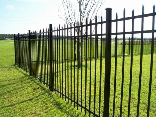 Metal Negro Seguridad 6x8 Acero Piquete de la cerca de la lanza de la cerca de los paneles del jardín al aire libre Galvanizado de hierro forjado de acero de la cerca de los paneles
