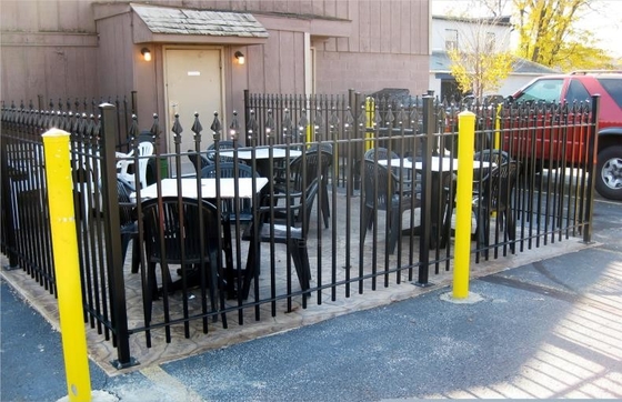 Puerta corredera de cercas de metal para jardín para jardín para cercas tubulares comerciales