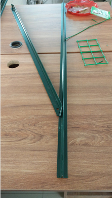 7 pies de cercas de acero verde T poste de polvo recubierto 0,83 libras por pie
