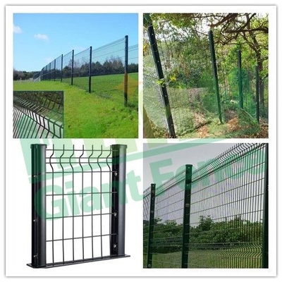 Barreras de alambre de malla soldada con revestimiento de PVC curvado para jardín y protección de granjas 3d