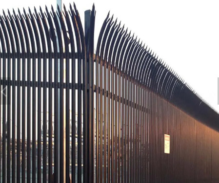 Metal Negro Seguridad 6x8 Acero Piquete de la cerca de la lanza de la cerca de los paneles del jardín al aire libre Galvanizado de hierro forjado de acero de la cerca de los paneles