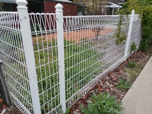 El Pvc cubrió el acero galvanizado doblado de la cerca del panel de malla de alambre soldado con autógena jardín curvo 3d
