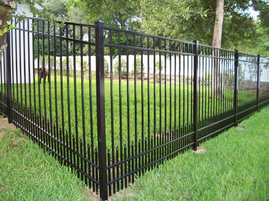 Metal Negro Seguridad 6x8 Acero Piquete de la cerca de la lanza de la cerca de los paneles del jardín al aire libre Galvanizado de hierro forjado de acero de la cerca de los paneles