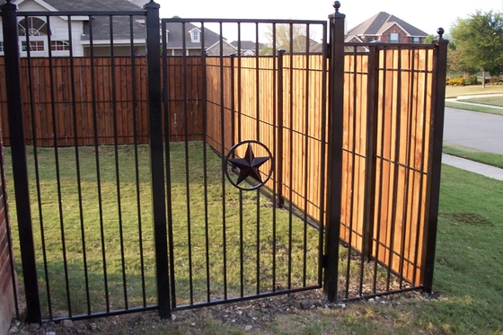 Puerta corredera de cercas de metal para jardín para jardín para cercas tubulares comerciales