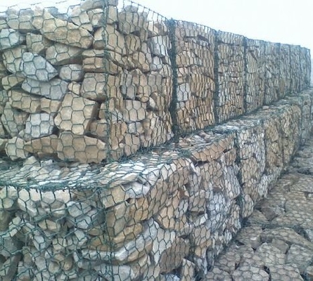 Cestas de gabión de alambre soldado galvanizado de 4 mm sumergido en caliente para pared de contención