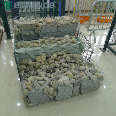 Cajas de gabión galvanizadas de piedra tejida 8x10cm agujero hexagonal