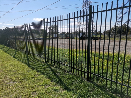 1.5m Acero Tubular Vallas de seguridad Arco superior de alta Barandillas recubiertas de polvo