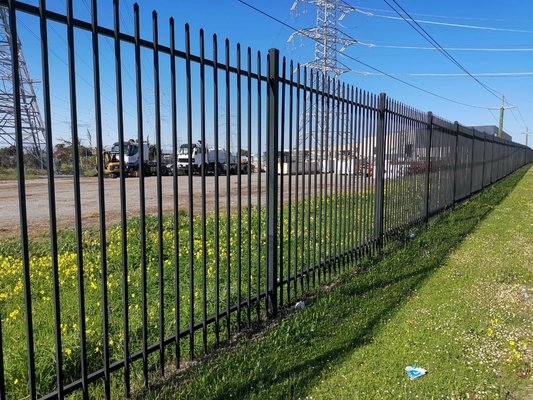1.5m Acero Tubular Vallas de seguridad Arco superior de alta Barandillas recubiertas de polvo