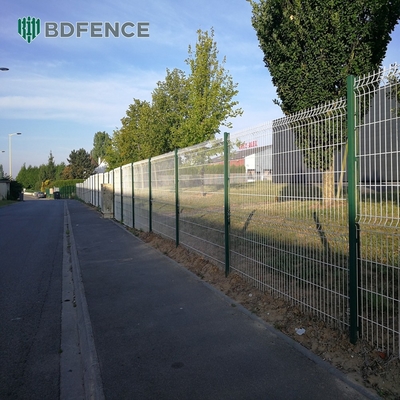 Panel de cercas de alta seguridad con prisma 3D revestido con PVC panel de cercas de paredes de metal trellis de acero galvanizado con red 3D