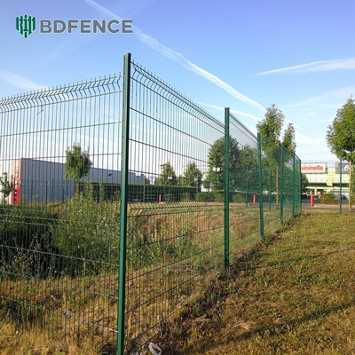 Panel de cercas de alta seguridad con prisma 3D revestido con PVC panel de cercas de paredes de metal trellis de acero galvanizado con red 3D