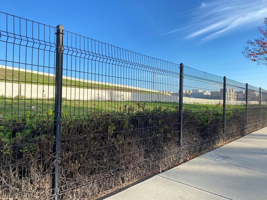 Cuadra de seguridad con malla soldada curvada panel de cerca de triángulo de curva de cerca 3D cerca para jardín