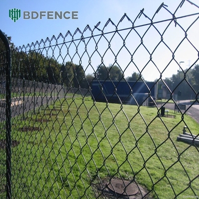 8 Ft Chain Link Fence PVC recubierto de vinilo negro ciclón alambre de hierro malla de metal cerca para el jardín exterior panel de cercas