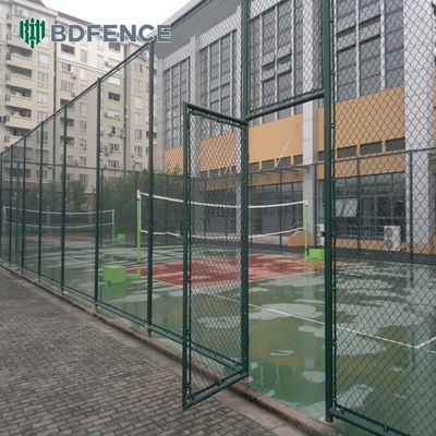 8 Ft Chain Link Fence PVC recubierto de vinilo negro ciclón alambre de hierro malla de metal cerca para el jardín exterior panel de cercas