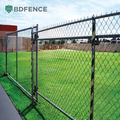 8 Ft Chain Link Fence PVC recubierto de vinilo negro ciclón alambre de hierro malla de metal cerca para el jardín exterior panel de cercas