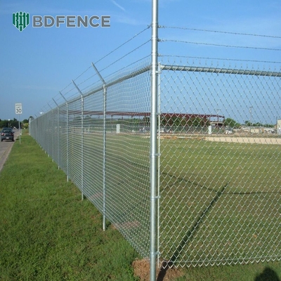 8 pies de PVC revestido de cadena de enlace cerca directa 4m-50m longitud poste redondo