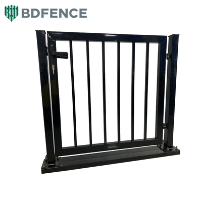 Puerta corredera de acero para viviendas y jardines con marco de tubería tubular