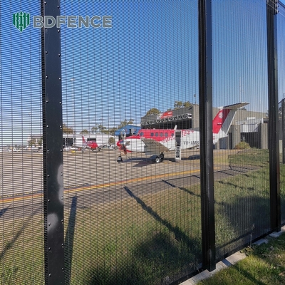 verde negro acero galvanizado perímetro de seguridad de metal antiascensión seguridad de malla soldada