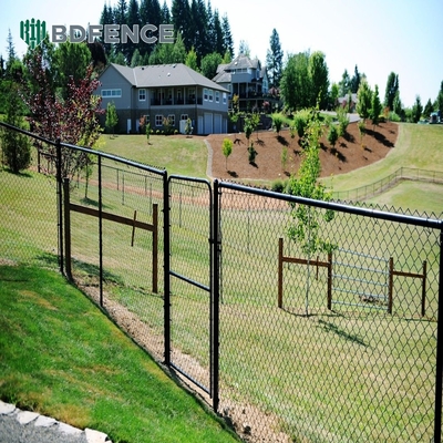 Corte de tenis Galvanizado Chainlink Valla de rollo de ciclón alambre de malla de diamante negro revestido de PVC 6ft 8ft malla de apertura 50 * 50mm