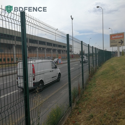 Panel de cerca de malla de alambre soldado 3d de metal a granel fácilmente ensamblado Pvc recubierto de acero negro verde hierro cerco de jardín galvanizado