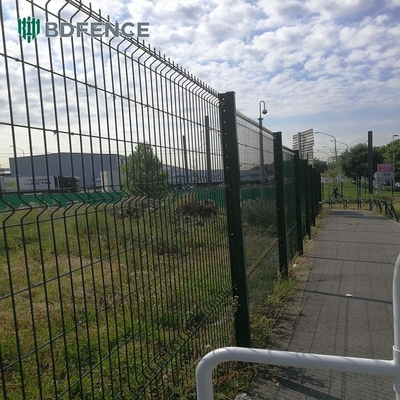 Panel de cerca de malla de alambre soldado 3d de metal a granel fácilmente ensamblado Pvc recubierto de acero negro verde hierro cerco de jardín galvanizado