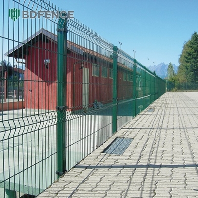 Protección paneles de vallas de malla de alambre soldado 3d revestidos con polvo de PVC metálico curvado