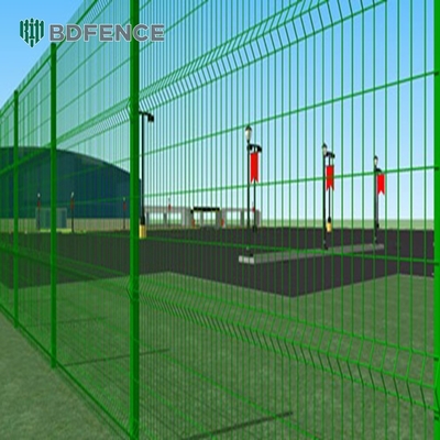 Protección paneles de vallas de malla de alambre soldado 3d revestidos con polvo de PVC metálico curvado
