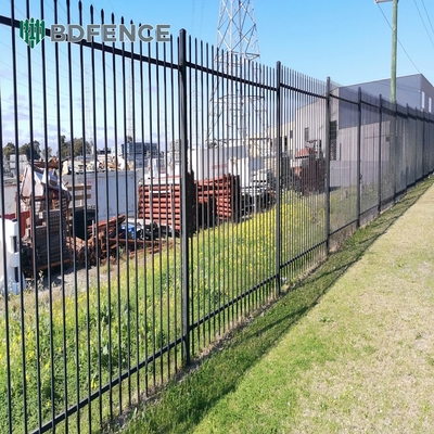 6Ftx8Ft Jardín cercas de metal negro cercas de acero galvanizado antiherrumbre