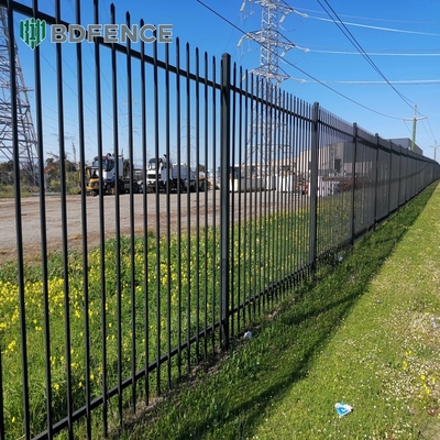 6Ftx8Ft Jardín cercas de metal negro cercas de acero galvanizado antiherrumbre