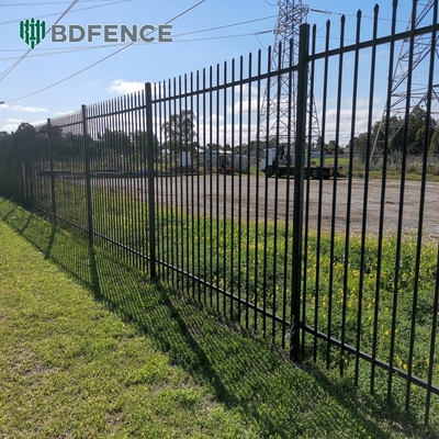 6Ftx8Ft Jardín cercas de metal negro cercas de acero galvanizado antiherrumbre
