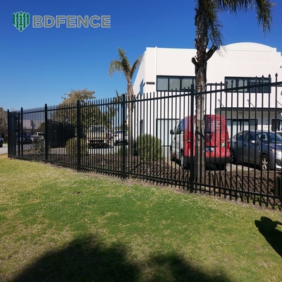 6Ftx8Ft Jardín cercas de metal negro cercas de acero galvanizado antiherrumbre