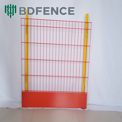 Polvo revestido 75 * 75mm de carga ligera cerca de protección de borde color amarillo
