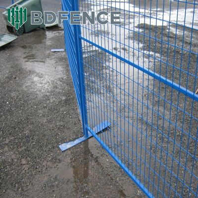 Mercado de Canadá 6 x 10 pies sitio de construcción paneles galvanizados móviles de vallas temporales