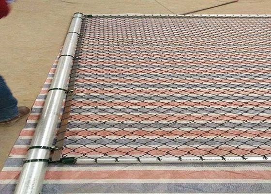 8 cercas de enlace de cadena de pies con malla revestida de PVC galvanizado tamaño 60 * 60mm