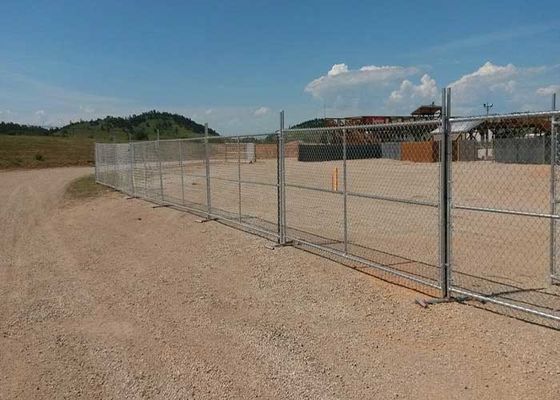 Cercas temporales de enlace de cadena portátil para obras de construcción
