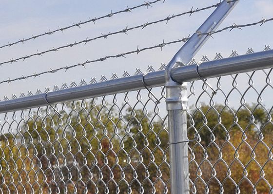 Granja de plata Diamond Chain Link Fence de la altura los 2.5m