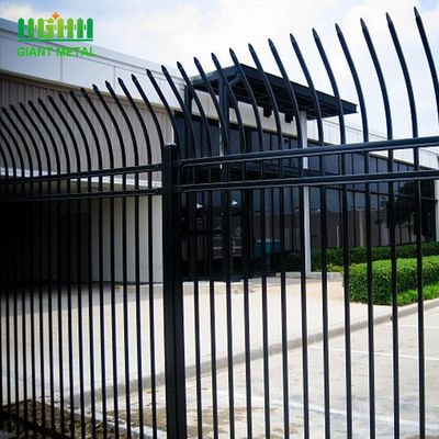 el cercado tubular del metal de la altura de los 4ft pulveriza diseño revestido del piquete de la seguridad industrial