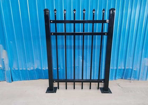 Cercas de patio decorativas con recubrimiento en polvo No excavar fácil de instalar Bajo mantenimiento