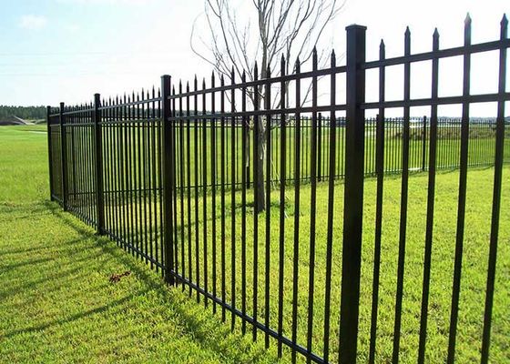 Edificios de jardín tubo cuadrado negro 25*25*1,2 mm cerca superior de lanza cerca de aluminio
