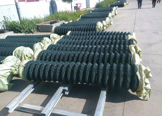 Granja verde tejida de 2.0m m 60x60m m Diamond Chain Link Fencing For