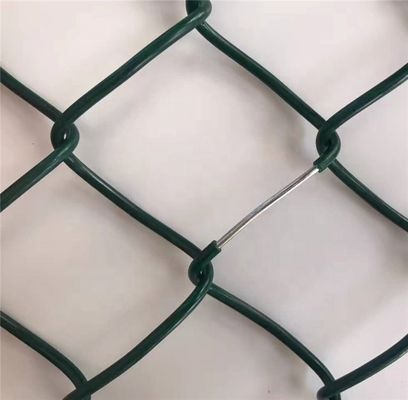 Paneles de cercas de enlace de cadena recubiertos de PVC en negro para puertas de trellis