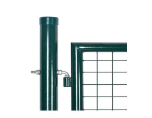 Puerta de cercas de jardín galvanizado con revestimiento de acero en polvo Puerta tubular de doble puerta Modelo 3D impermeable para residencias