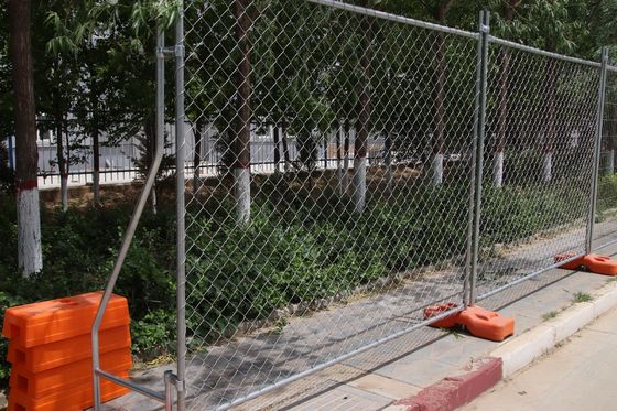 Estándar del mercado estadounidense 6 x 12 pies galvanizados temporarios de cadena de enlace de vallas para el sitio de construcción